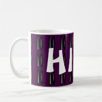 Dark purple with deep colours stripes