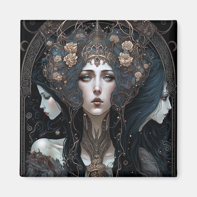 Dark Queen Fantasy Art Magnet (Front)