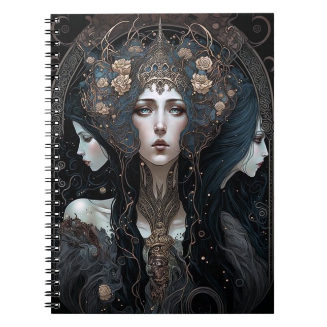 Dark Queen Fantasy Art Notebook (Front)