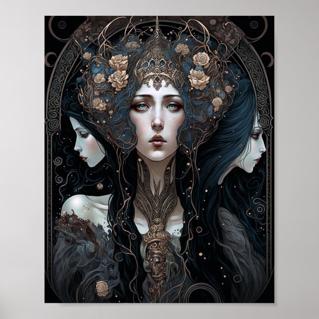 Dark Queen Fantasy Art Poster (Front)