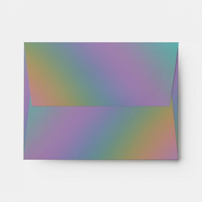 Dark Rainbow Ombre Gradient Blur Abstract Design Envelope (Back (Top Flap))