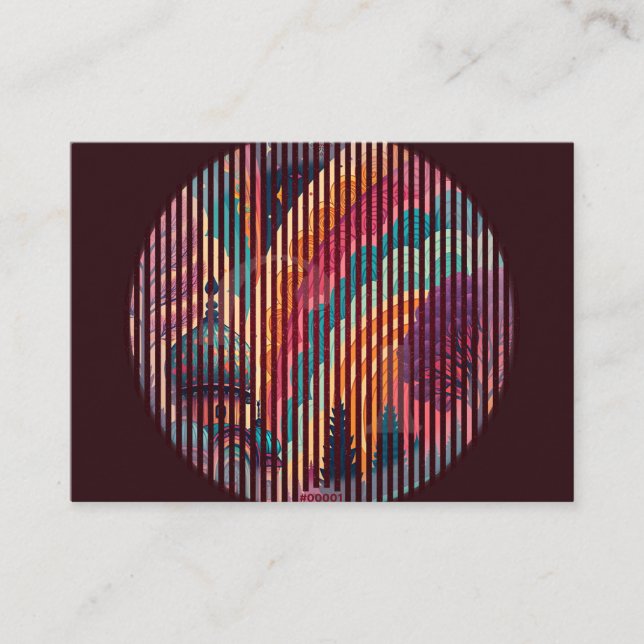 Dark Rainbow Striped Enclosure Card – Customisable (Front)