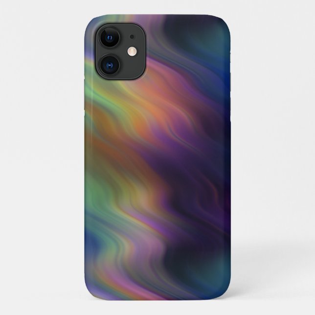 Dark Rainbow Swirls of Colours Abstract Case-Mate iPhone Case (Back)