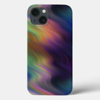 Dark Rainbow Swirls of Colours Abstract