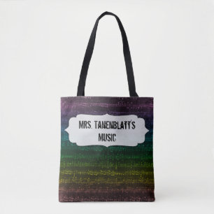 Dark Rainbow Tote - Customise front and back Bag