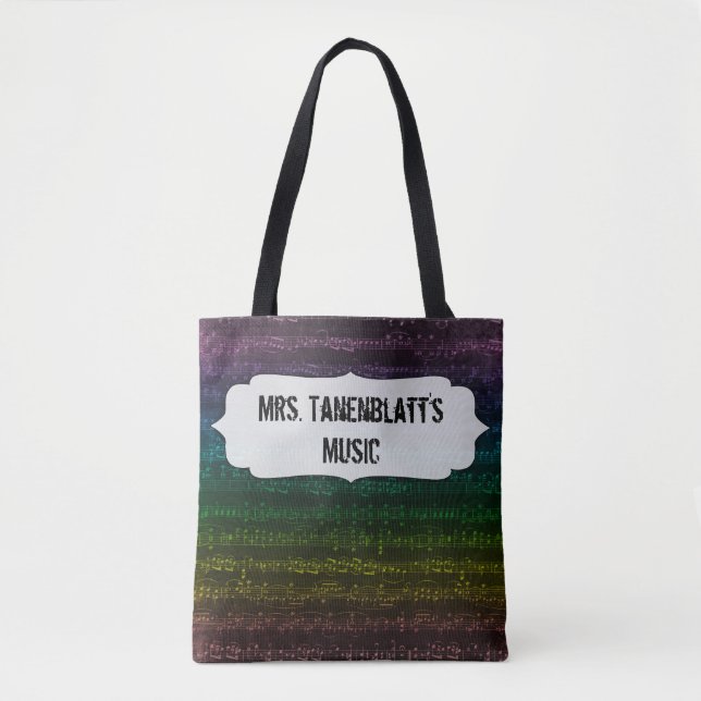 Dark Rainbow Tote - Customise front and back Bag (Front)
