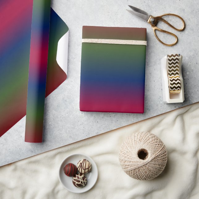 Dark Rainbow Wrapping Paper (Crafts)