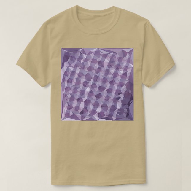Dark Raspberry Abstract Low Polygon Background T-Shirt (Design Front)