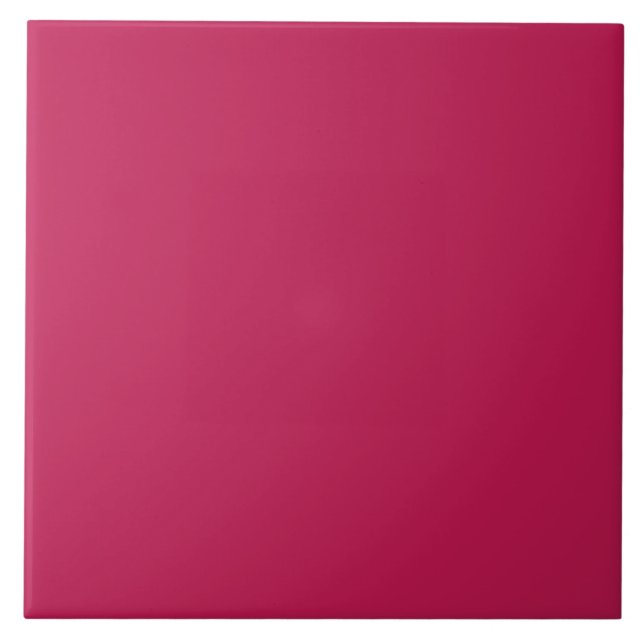 Dark Raspberry Red Ceramic Tile. Ceramic Tile (Front)