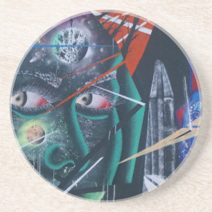 Dark Rave Graffiti Coaster