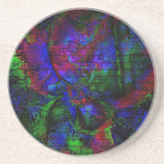 Dark Rave Graffiti Coaster (Front)