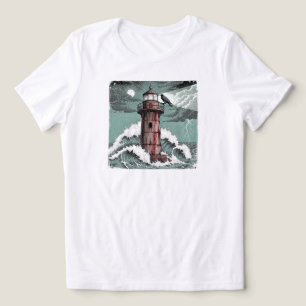 Dark Raven on Rusted Lighthouse WHITE ONLY Tri-Blend Shirt