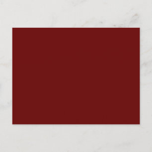 Dark Red #650000, Copper Rust Announcement Postcard