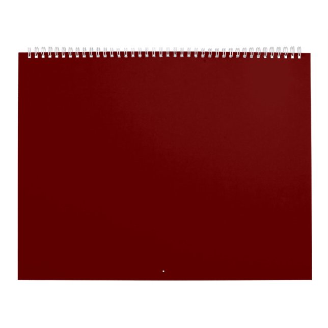 Dark Red #650000, Copper Rust Calendar (Cover)