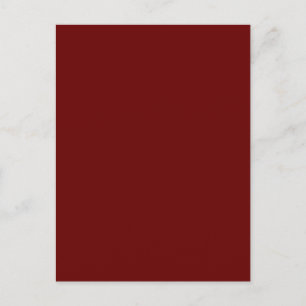 Dark Red #650000, Copper Rust Holiday Postcard