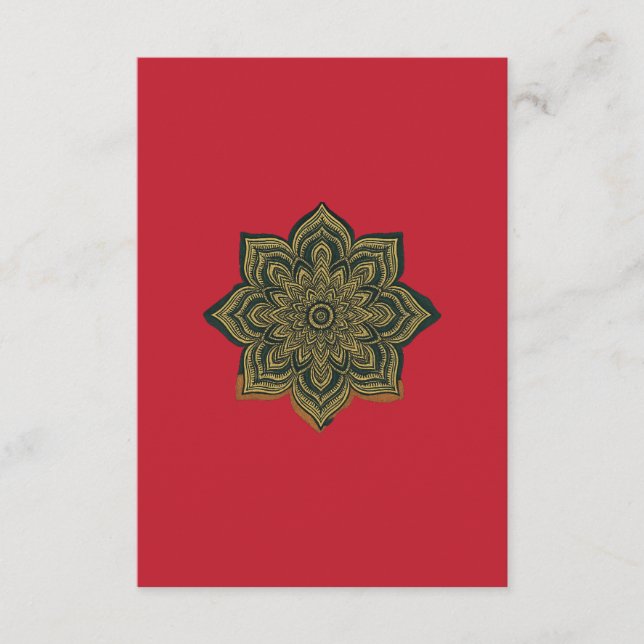 Dark Red Abstract Art | Modern Wall Decor Enclosure Card (Front)