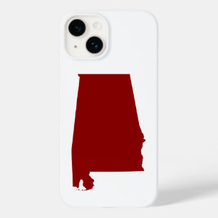 Dark Red Alabama Shape Case-Mate iPhone 14 Case