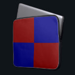 Dark Red and Blue Rectangles Laptop Sleeve<br><div class="desc">A bold chequered pattern comprised of two dark red rectangles and two dark blue rectangles makes up this clean digital design. It reminds me of cool flags,  heraldry,  and colours I love. 

 

 Digitally created image. 
 Copyright © 2011 Claire E. Skinner. All rights reserved.</div>