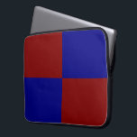 Dark Red and Blue Rectangles Laptop Sleeve<br><div class="desc">A bold chequered pattern comprised of two dark red rectangles and two dark blue rectangles makes up this clean digital design. It reminds me of cool flags,  heraldry,  and colours I love. 

 

 Digitally created image. 
 Copyright © 2011 Claire E. Skinner. All rights reserved.</div>