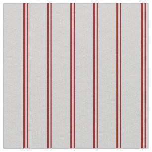 Dark Red and Light Grey Coloured Lined Pattern Fabric