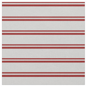 Dark Red and Light Grey Coloured Lines Fabric