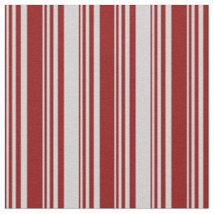 Dark Red and Light Grey Lined Pattern Fabric
