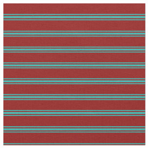 Dark Red and Light Sea Green Colored Pattern Fabric