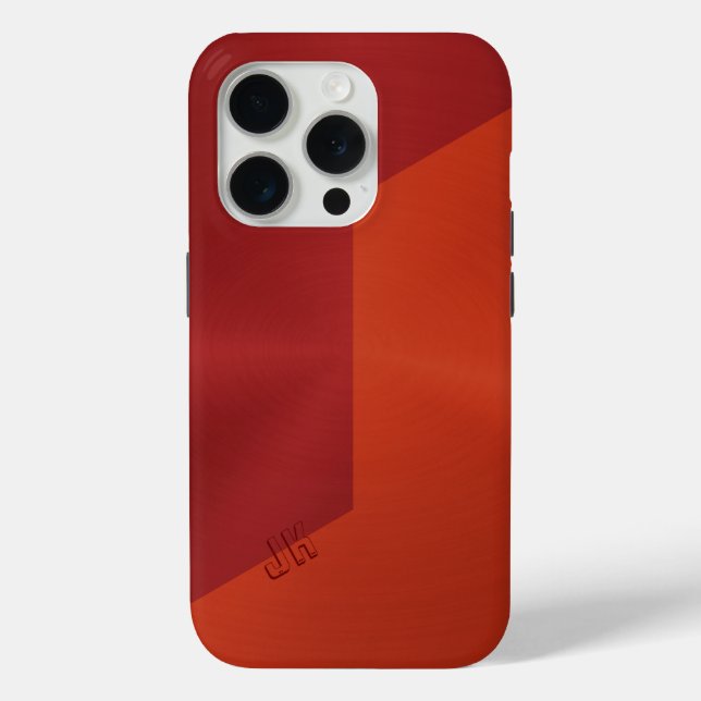 Dark Red and Orange Metallic Texture, Monogram Case-Mate iPhone Case (Back)