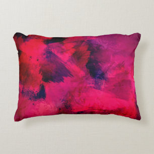 Dark Red and Purple Bold & Modern Abstract Decorative Cushion
