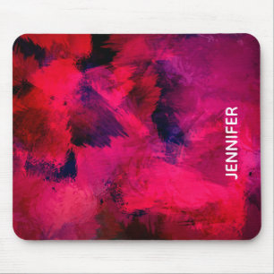 Dark Red and Purple Bold & Modern Abstract Mouse Pad