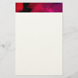Dark Red and Purple Bold & Modern Abstract Stationery