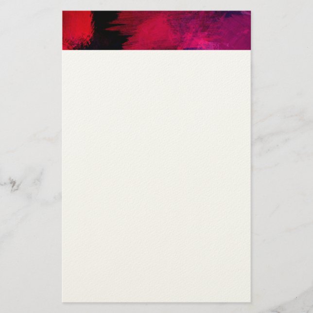 Dark Red and Purple Bold & Modern Abstract Stationery (Front)