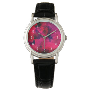 Dark Red and Purple Bold & Modern Abstract Watch