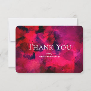 Dark Red and Purple Bold & Modern Thank You Card