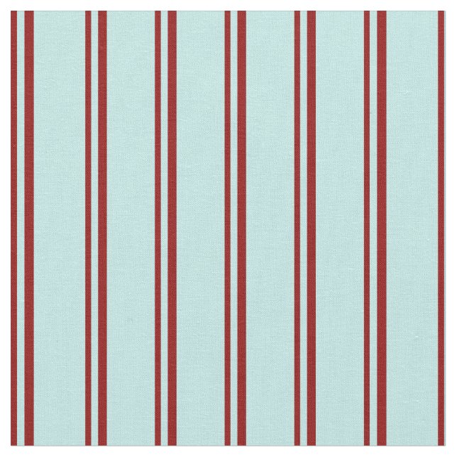 Dark Red and Turquoise Coloured Stripes Fabric (Close Up)