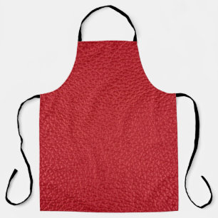 Dark red artificial leatherette closeup. apron