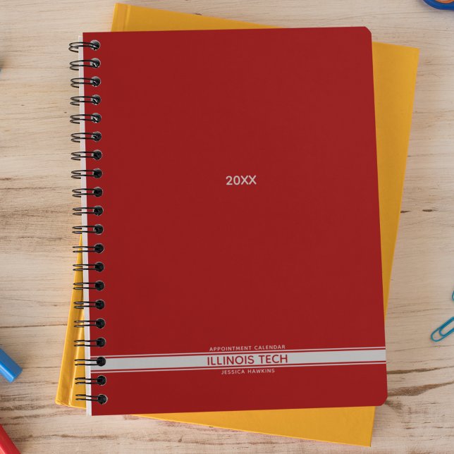Dark Red Bottom Stripe Spiral Weekly Planner (Creator Uploaded)