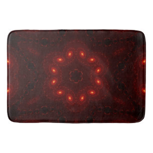 Dark Red Burgundy Gothic Lace Snowflake Bath Mat