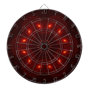 Dark Red Burgundy Gothic Lace Snowflake Dartboard