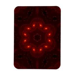 Dark Red Burgundy Gothic Lace Snowflake Magnet