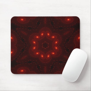 Dark Red Burgundy Gothic Lace Snowflake Mouse Pad