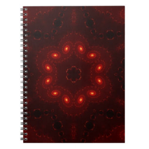 Dark Red Burgundy Gothic Lace Snowflake Notebook
