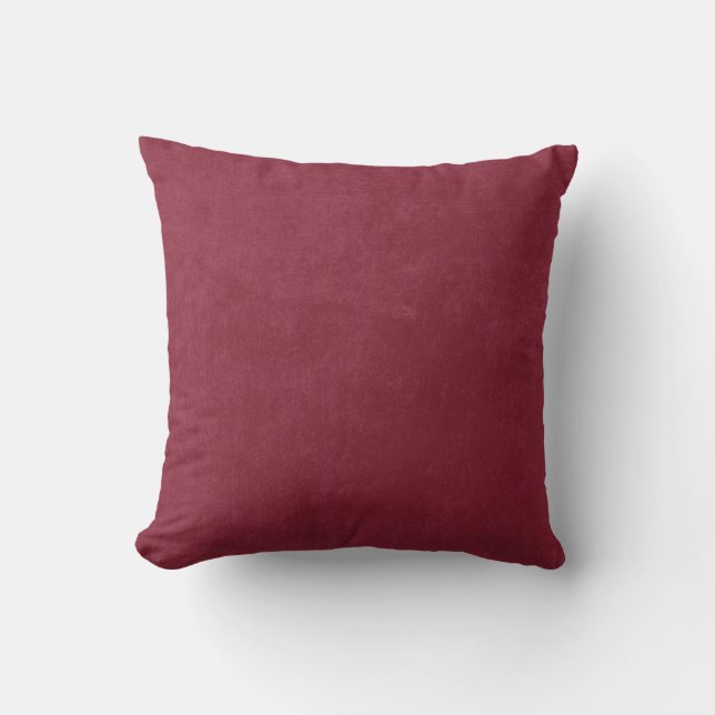 Dark Red Burgundy Sanded Background Cushion (Front)
