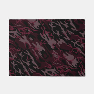 Dark Red Camo Doormat