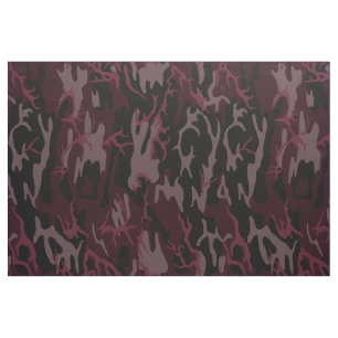 Dark Red Camo Fabric
