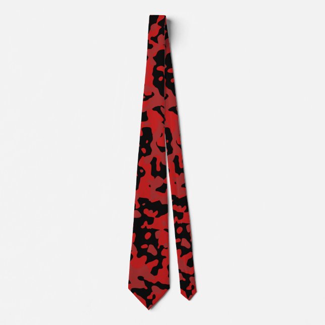 Dark Red Camo in Black and Deep Red Tie (Front)