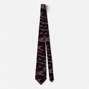 Dark Red Camo Tie