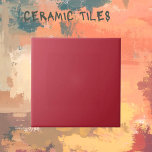 Dark Red Ceramic Tile<br><div class="desc">Dark Red  Solid Color Ceramic Tile.  We have a great selection of tiles,  ceramic pulls and other accessories.  A great way to update/change the look of a room.</div>