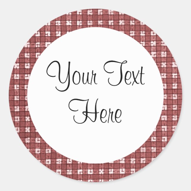 Dark Red Check Sticker (Front)