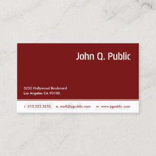 Dark Red Colour Business Card